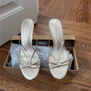 Steve Madden Metallic Silver Heels